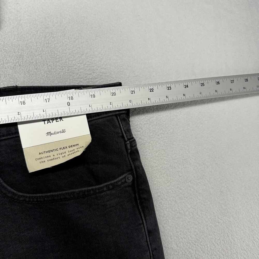 Madewell Jeans Men's 40x32 Black Relaxed Taper Denim 5 Pocket NJ004 Cotton NEW - Picture 3 of 9